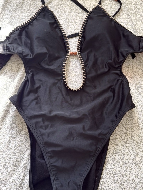 Other - Black Kids One-Piece Swimsuit with Contrast Trim